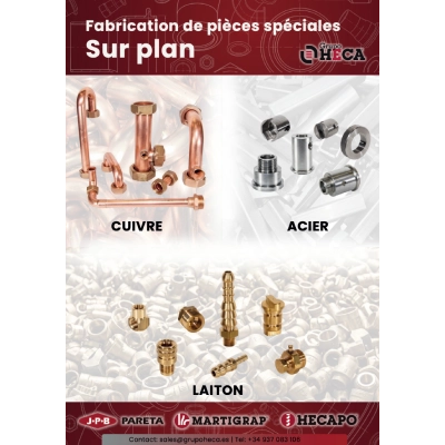 pieces fabriquees sur plan